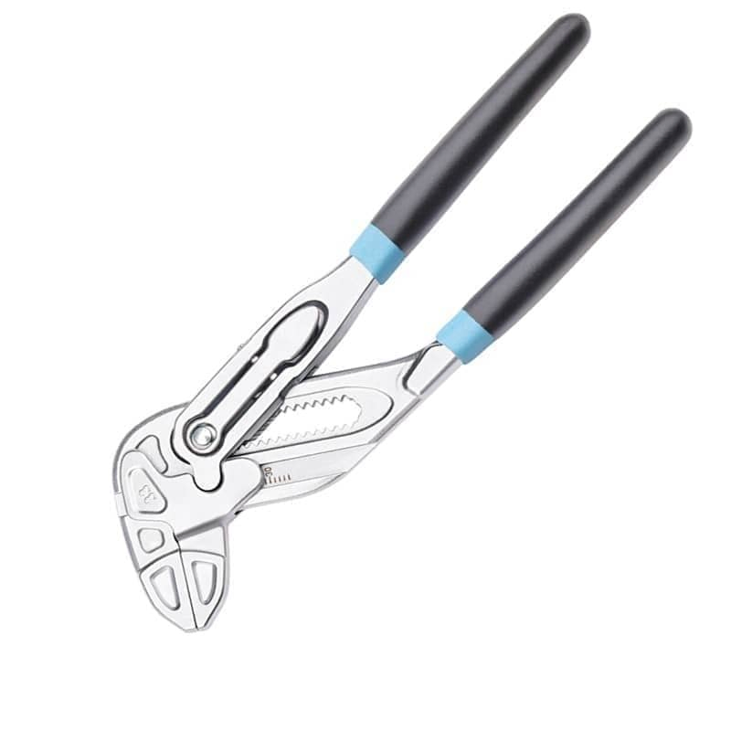 Heavy-Duty Pliers Wrench with Chrome Vanadium Steel Construction and PVC Handles