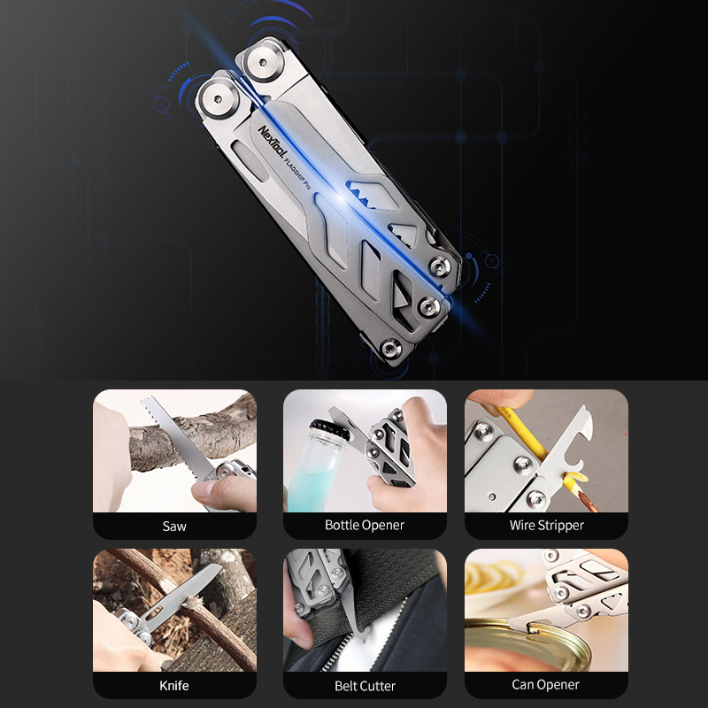 Bulk Order NexTool NE0104 Flagship Pro Multi-Tool - Heavy Duty 50cr15MOV Blades for Cutting