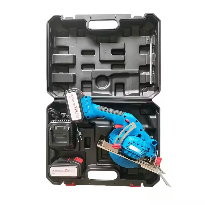 21V Brushless Cordless Circular Saw - 5 Inch Wood & Stone Cutting Electric Saw with Sliding Compound Mitre Function