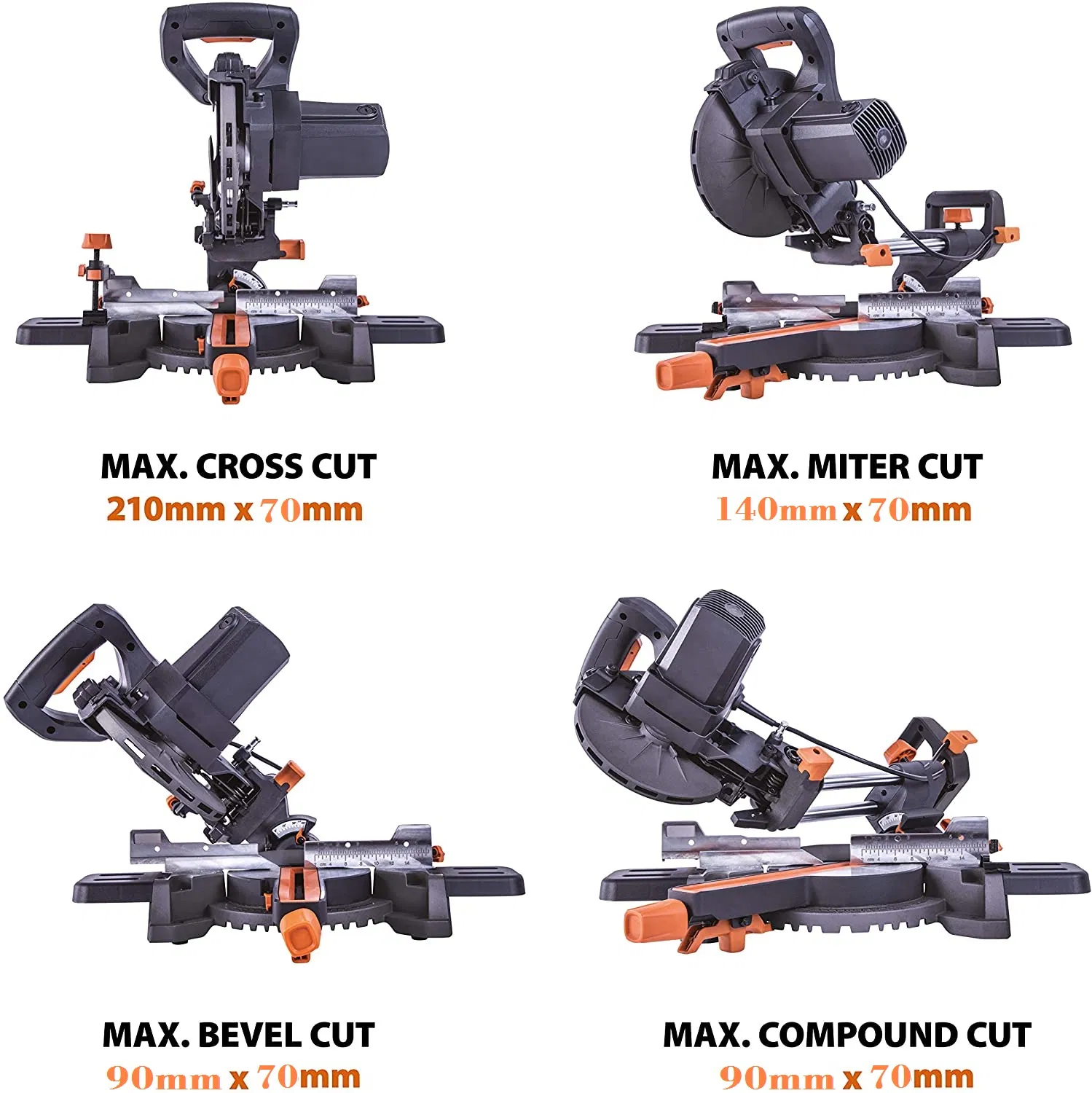 1800W 100% Copper Motor Electric Sliding Miter Saw - Professional Table Power Tool for Wood & Metal Cutting