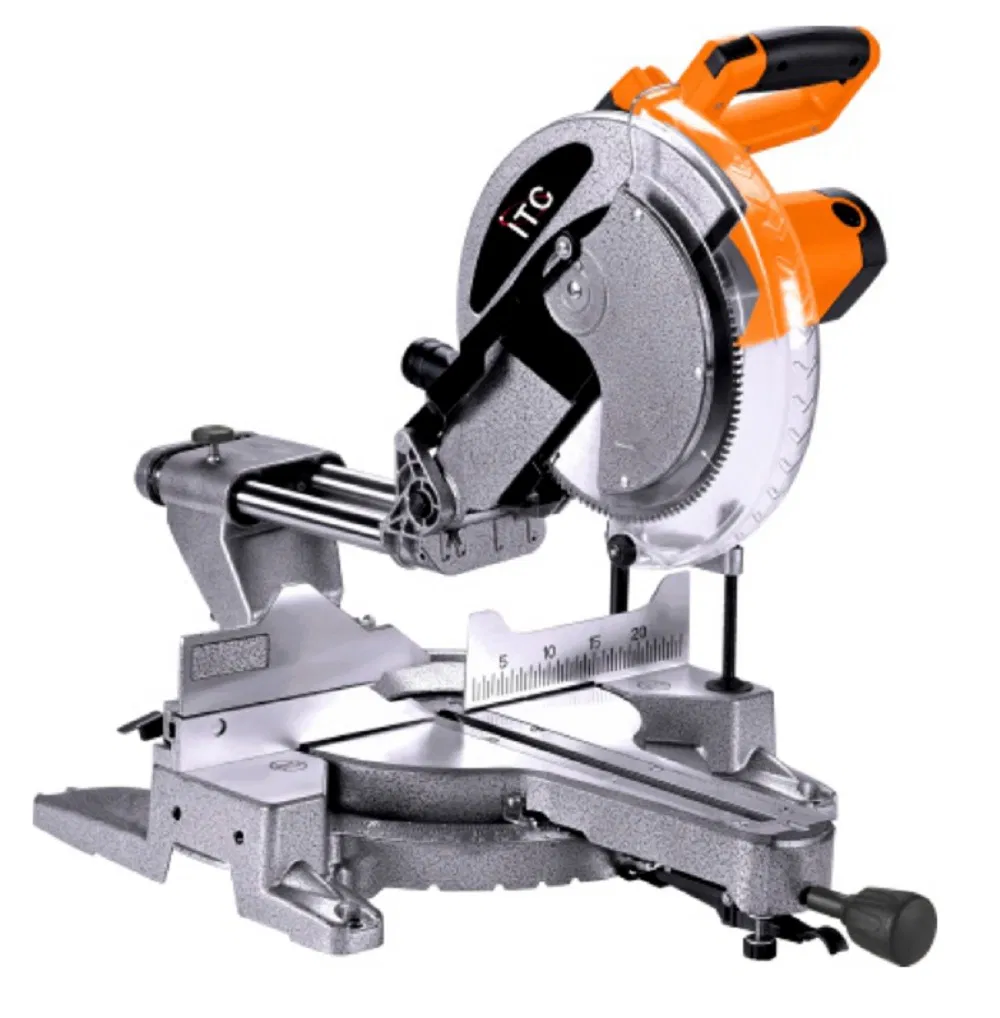 1800W 100% Copper Motor Electric Sliding Miter Saw - Professional Table Power Tool for Wood & Metal Cutting