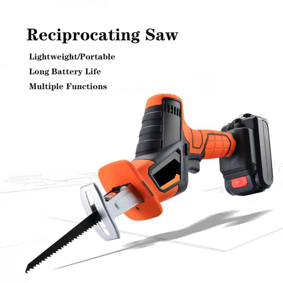 21V Cordless Electric Reciprocating Saw - 185mm Blade 1400W Portable Wood Cutting Machine
