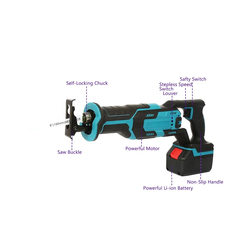 Nextop 20V Lithium-Ion Cordless Reciprocating Saw - Adjustable Speed Electric Saw for Wood & Metal Cutting