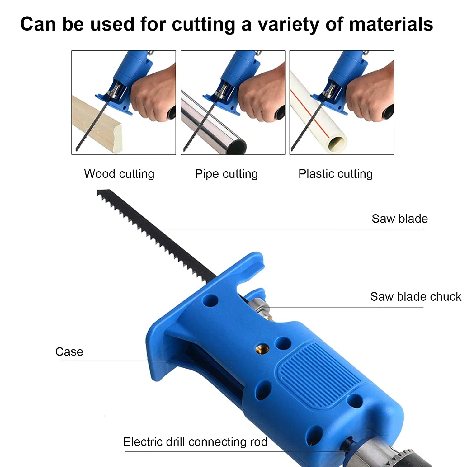 Reciprocating Saw Kit - Electric Drill Saw for Woodworking & Plastic Cutting | Portable Power Tool