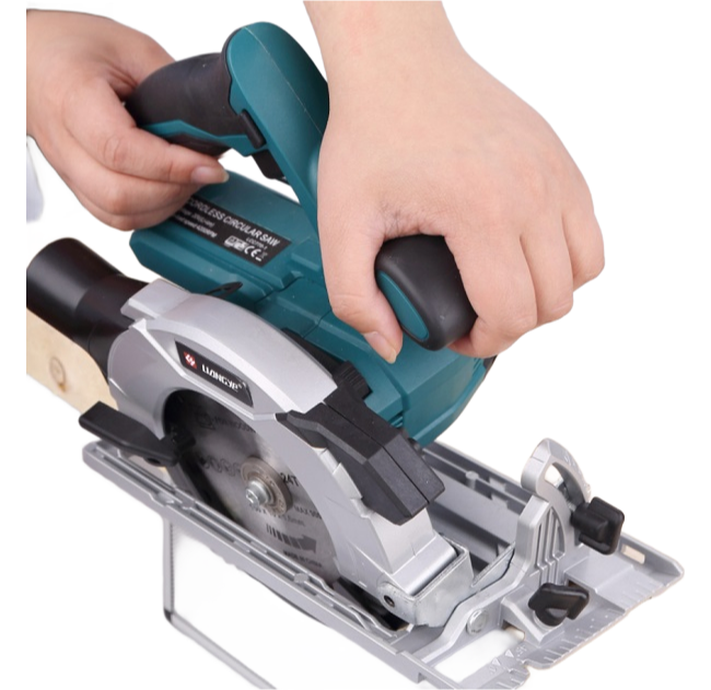 18V Cordless Circular Saw - Professional Wood Cutting Power Tool with Laser Guide