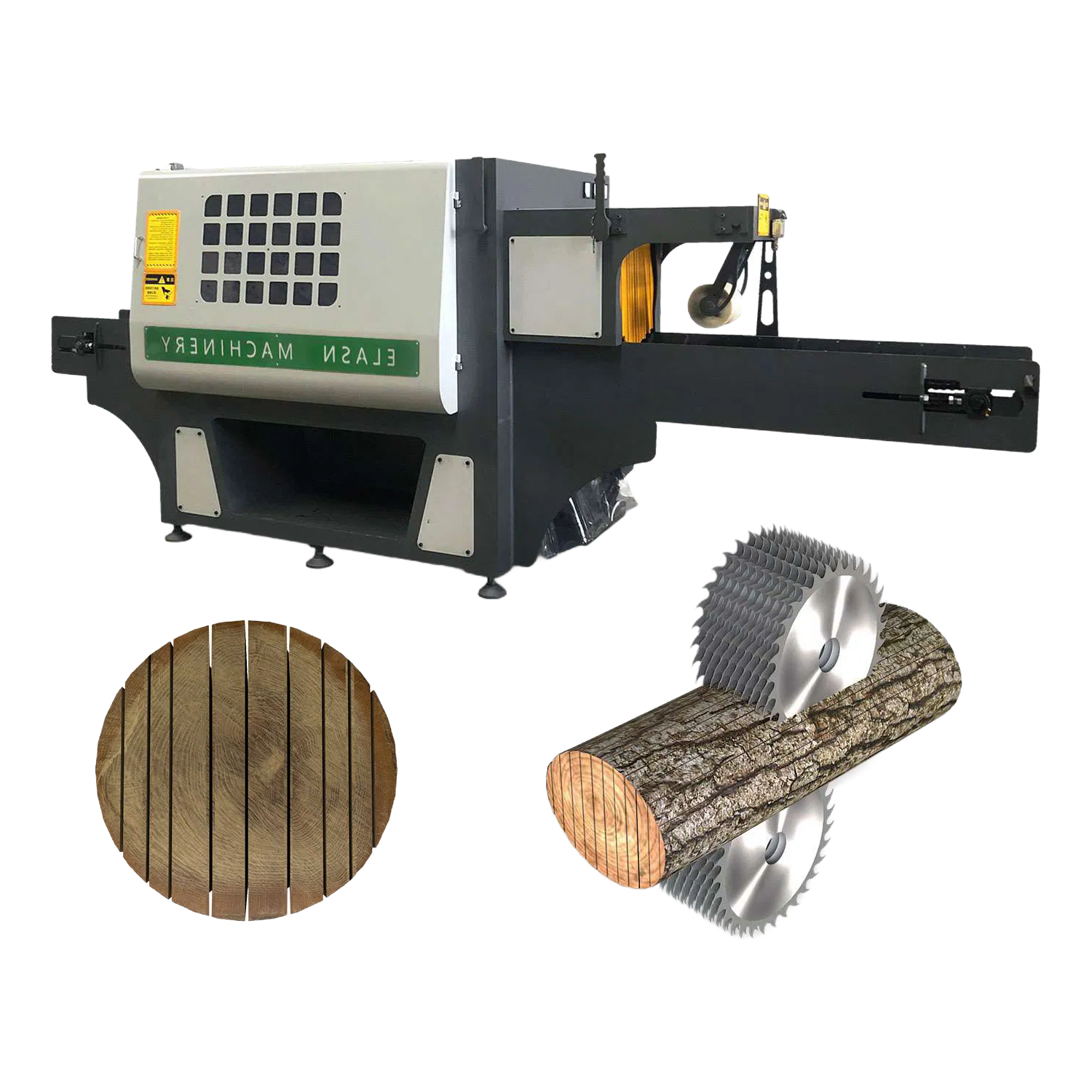 High Precision Automatic Multi Rip Saw Machine for Wood Log Processing ELA Series