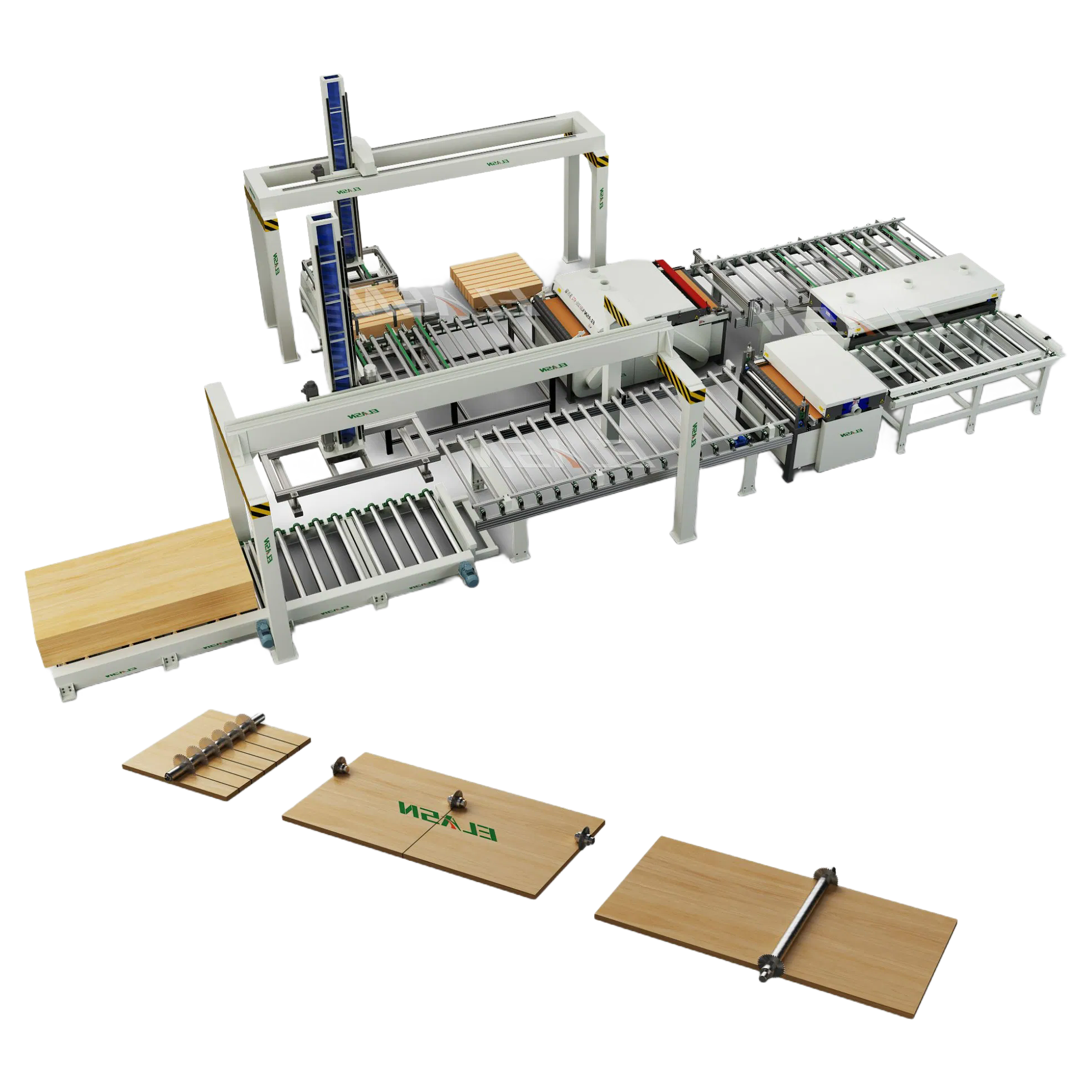 Customizable Track-Type Wood Multi Rip Saw with 2600r/min Spindle Speed for Industrial Use