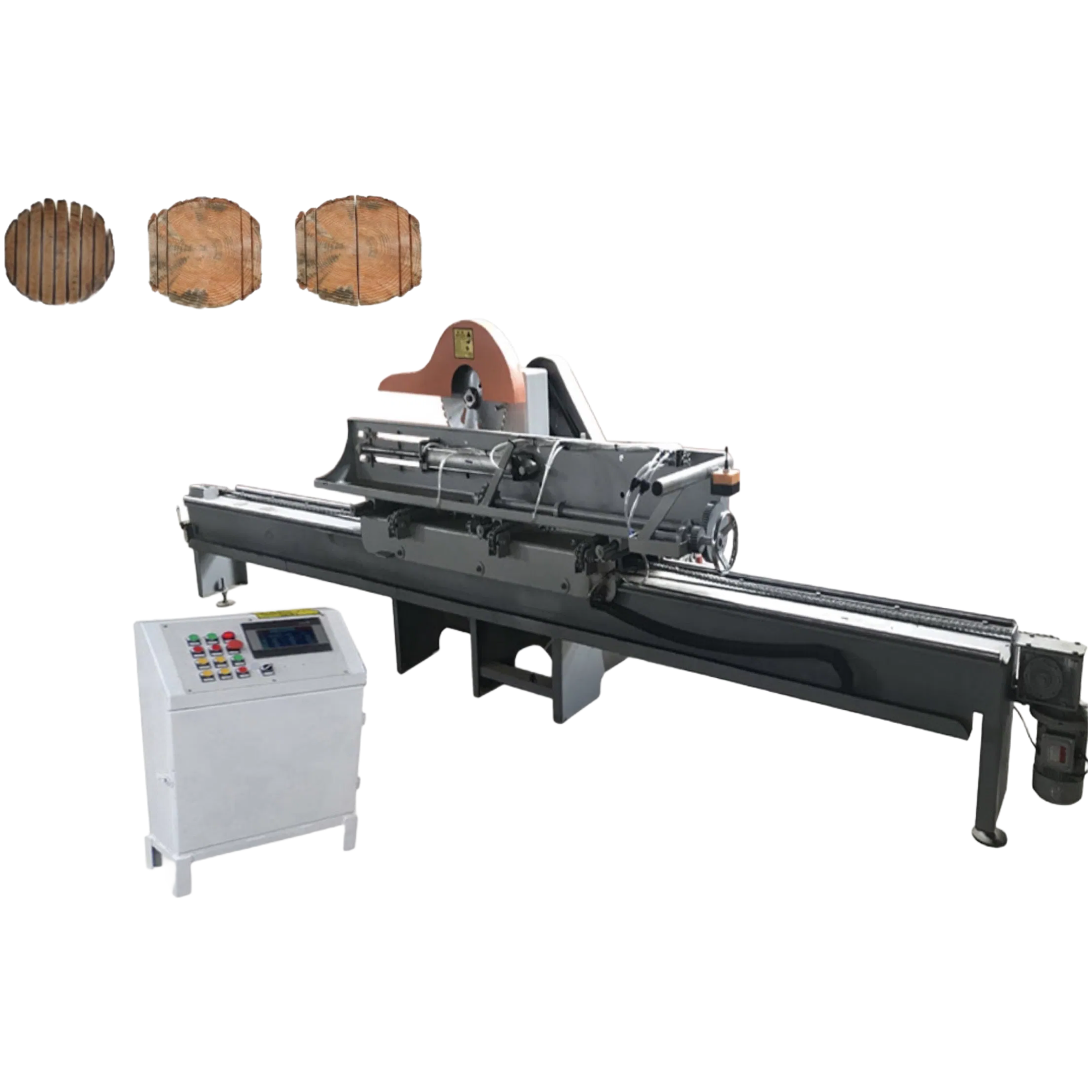 Semi-Automatic Hydraulic Control Timber Cutting Saw for Furniture and Construction Use