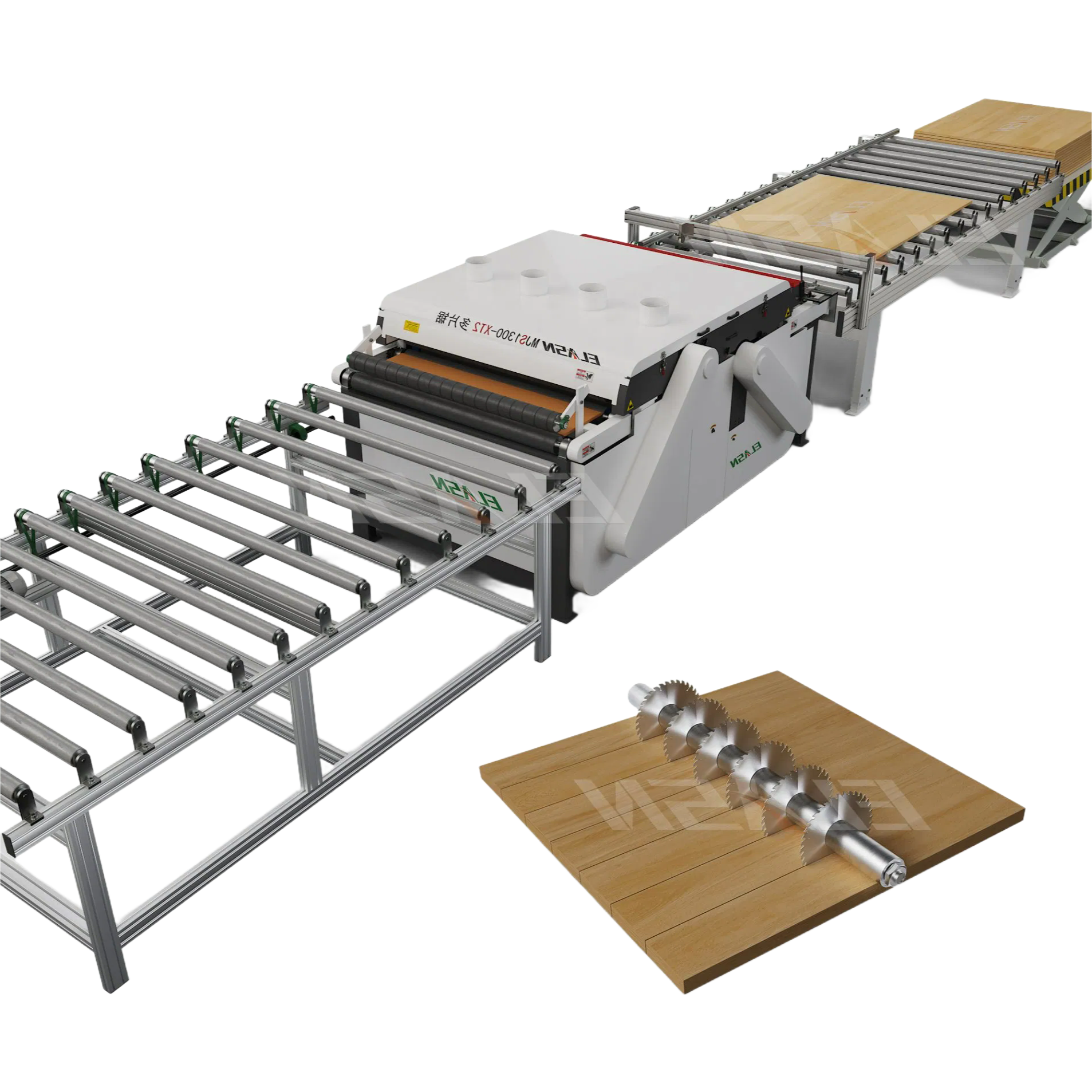 Industrial Grade Wood Plank Multi Rip Saw with 2600RPM Spindle Speed for Panel Furniture