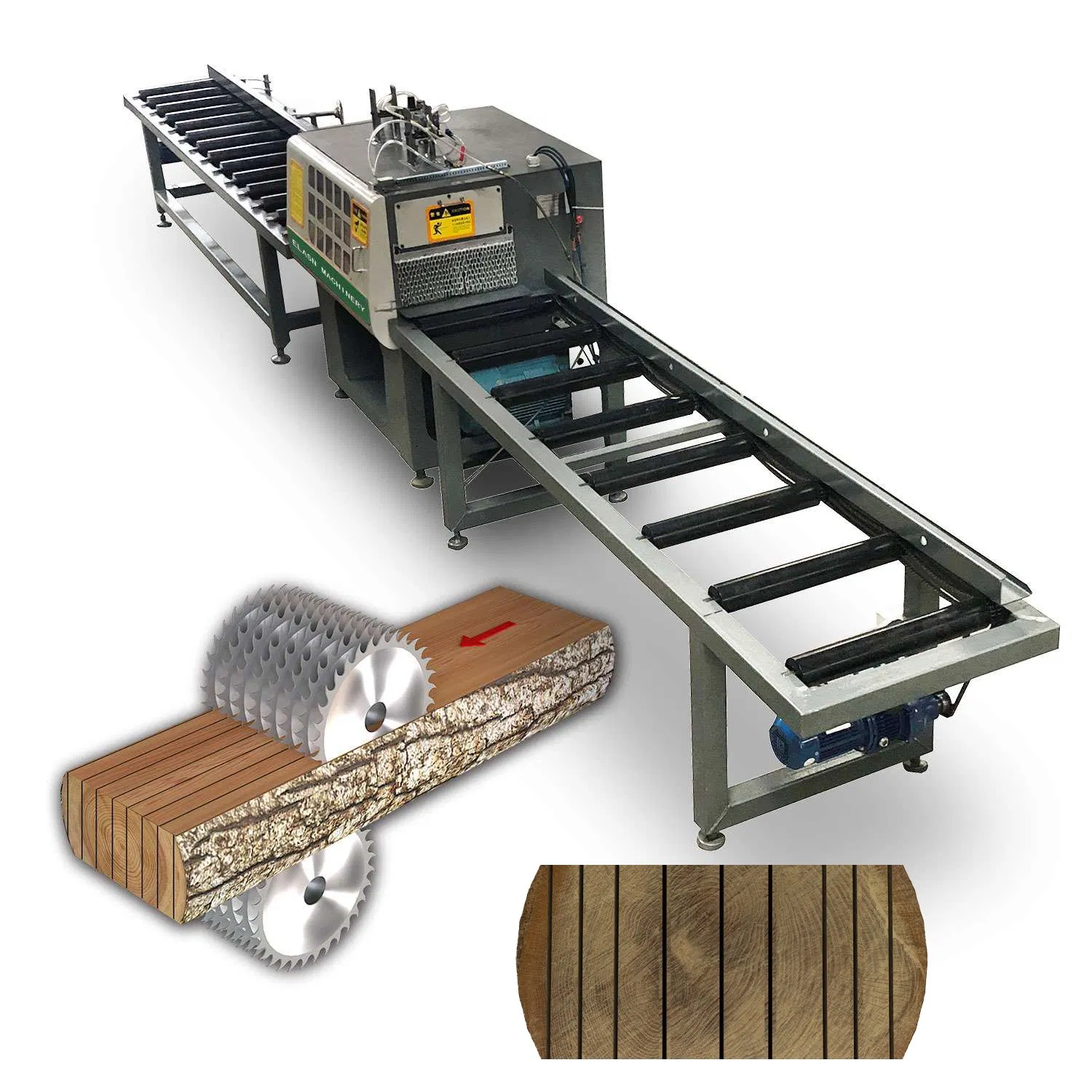 High Precision Multi Rip Saw Machine for Square Timber Cutting - ELA Series Woodworking Equipment