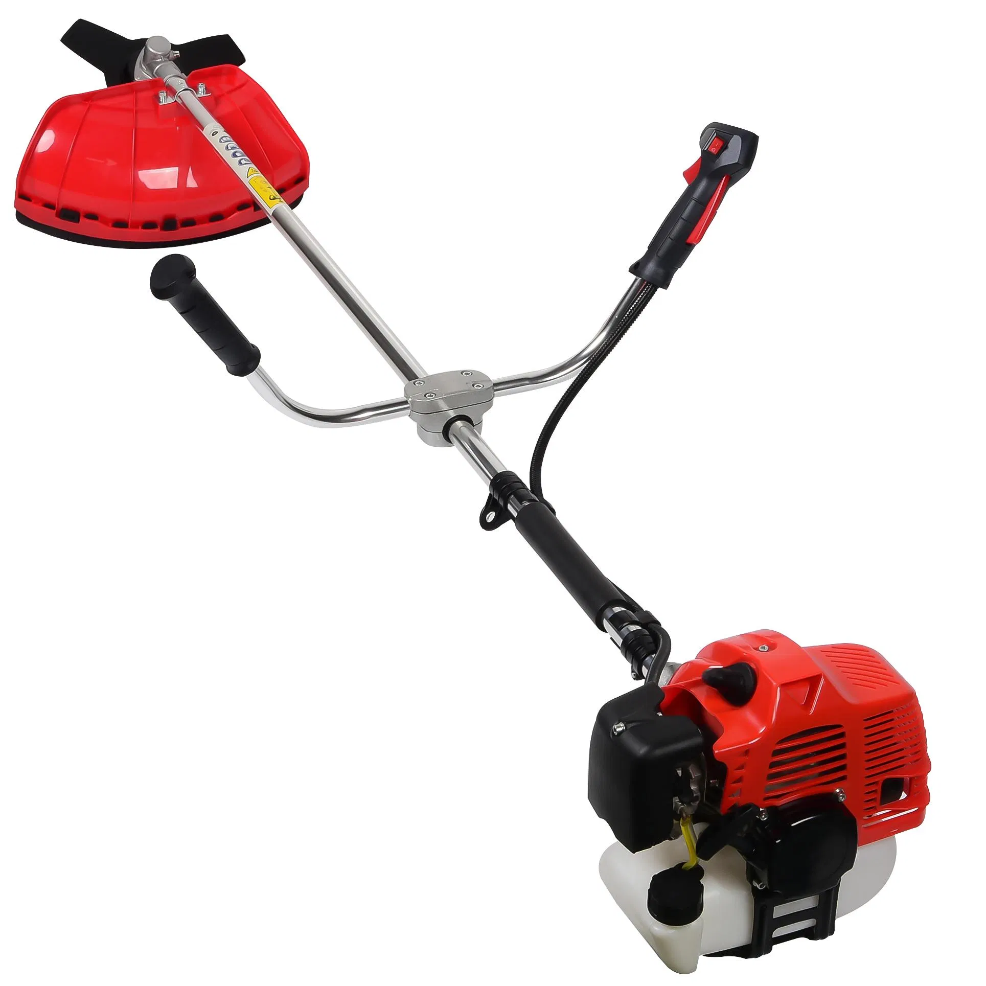 52cc 2-Stroke Gasoline Brush Cutter - Heavy Duty Grass Trimmer for Lawn & Shrub Maintenance