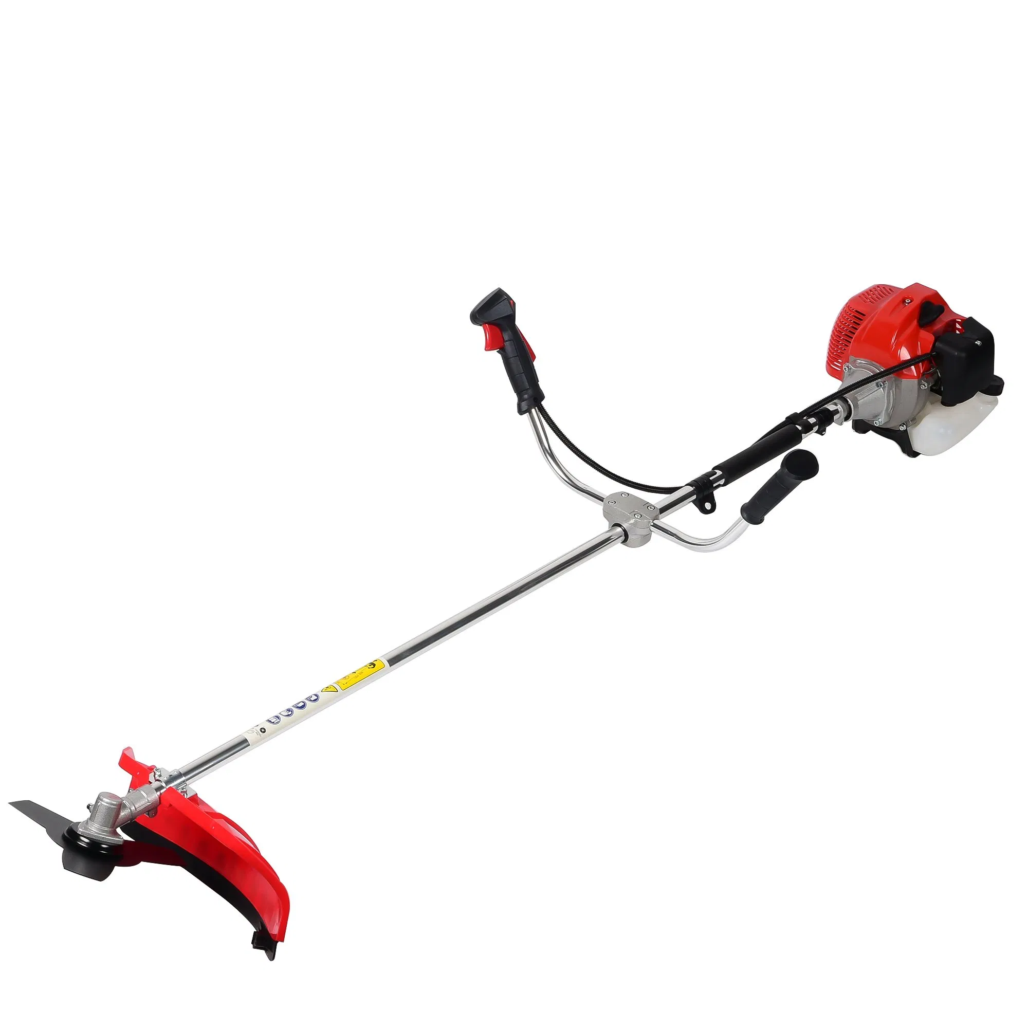 52cc 2-Stroke Gasoline Brush Cutter - Heavy Duty Grass Trimmer for Lawn & Shrub Maintenance