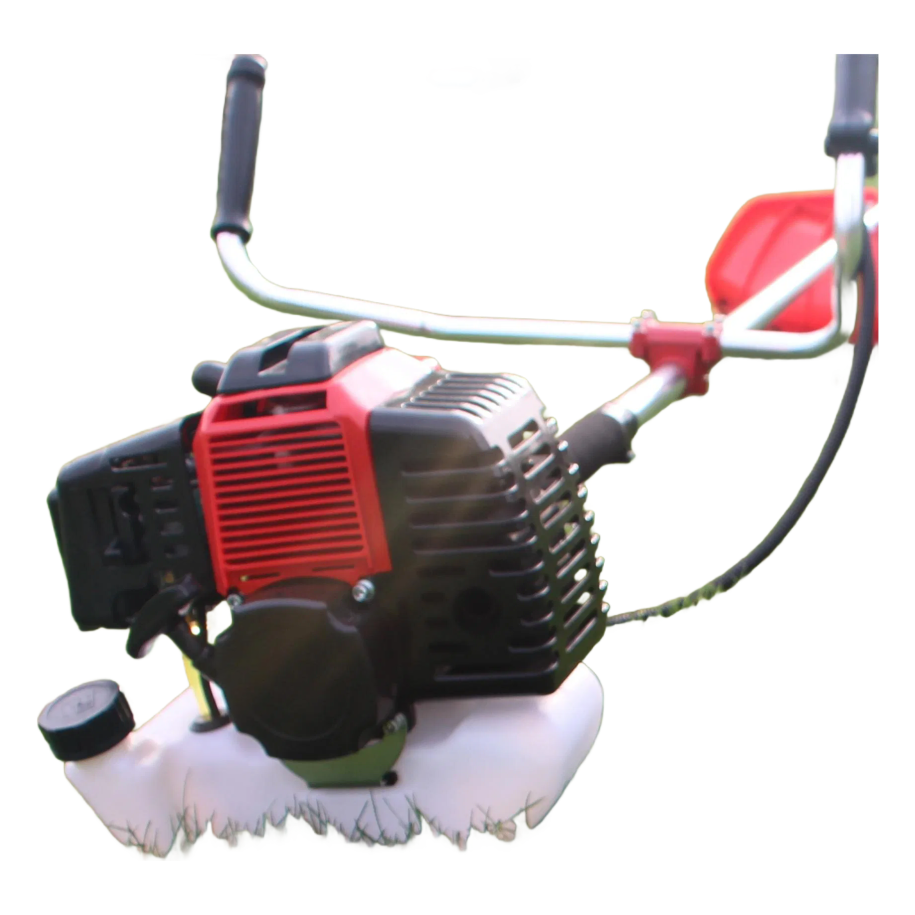 52cc 2-Stroke Gasoline Brush Cutter - Heavy Duty Grass Trimmer for Lawn & Shrub Maintenance