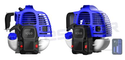 43cc 4-Stroke Gasoline Brush Cutter with Auto Electrical Starter - Professional Grass Trimmer for Lawn & Shrub Maintenance
