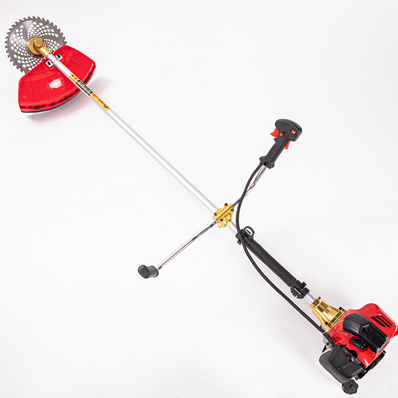 52cc 2-Stroke Petrol Grass Brush Cutter with Metal Blade for Lawn & Shrub Maintenance