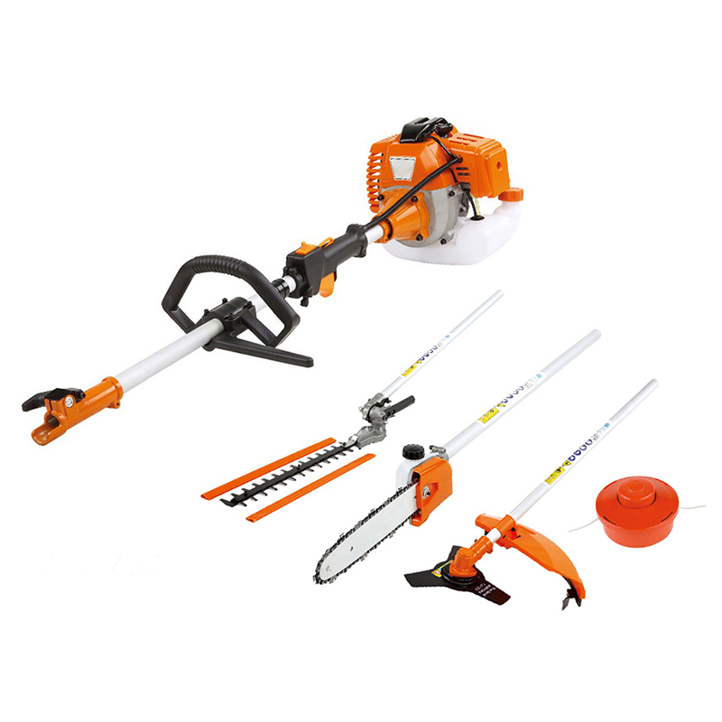 4-in-1 Gasoline Multi-Function Garden Tools Set with Brush Cutter, Hedge Trimmer & Chainsaw
