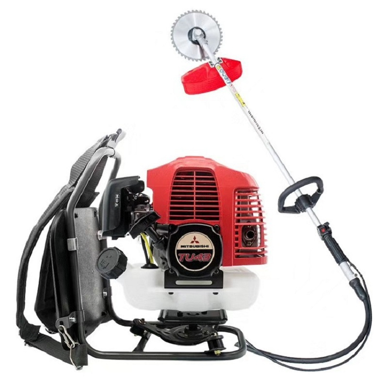Mitsubishi TU43 43CC Backpack Brush Cutter - Professional Forestry Grass Trimmer with High Power Engine