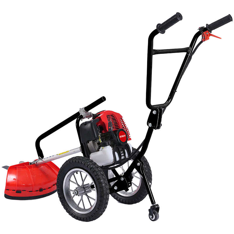 G-Carve 62cc 2-Stroke Gasoline Grass Trimmer Brush Cutter with Wheels - Professional Garden Tool