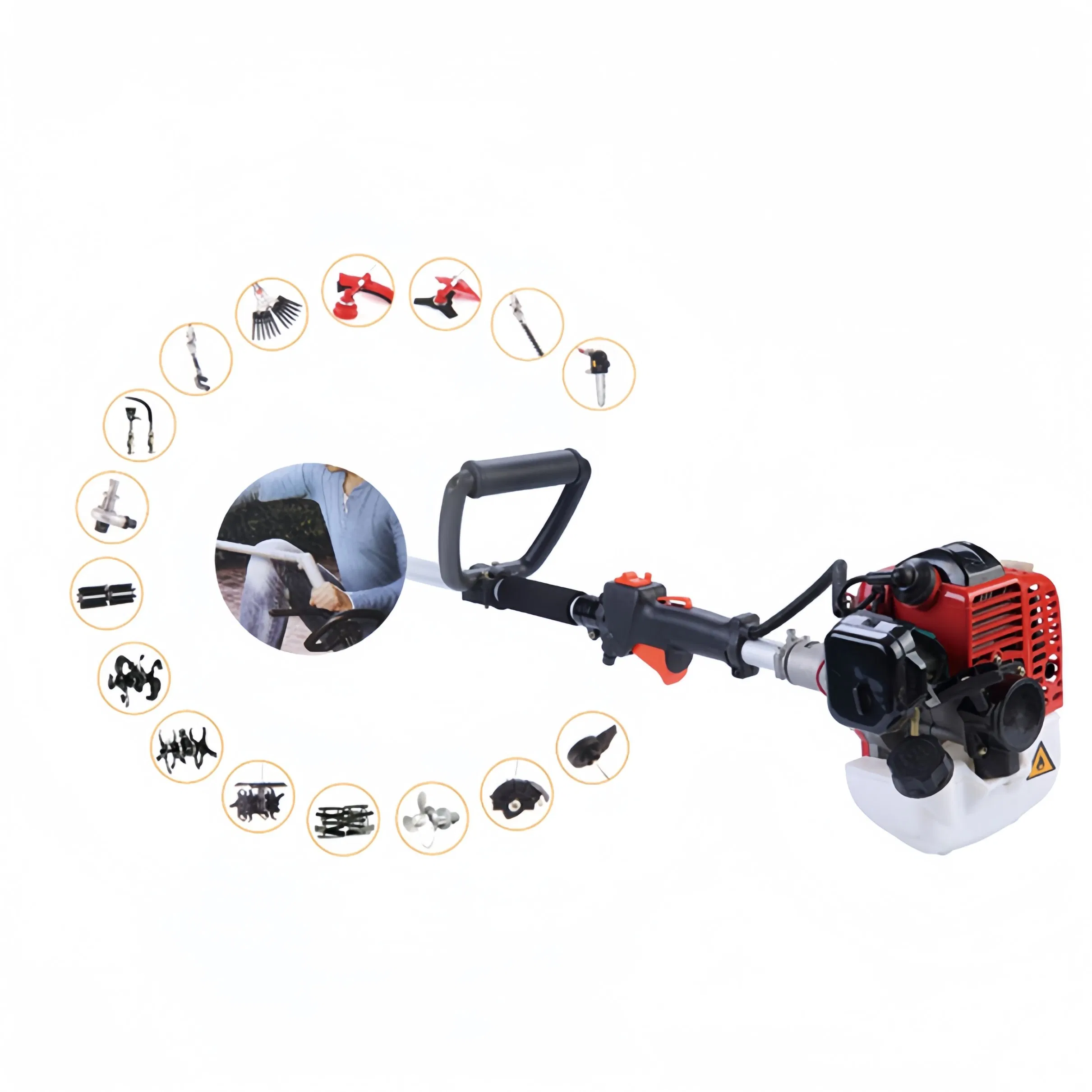 42.7cc Portable Gas Brush Cutter with 1500mm Shaft Length for 500-1000m² Ground Type Areas