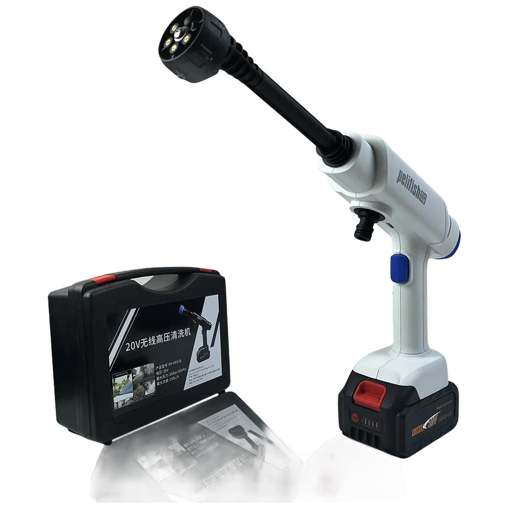 HP21823 Wireless Lithium Battery Portable High Pressure Car Washer - 30BAR 435PSI 6-in-1 Nozzle