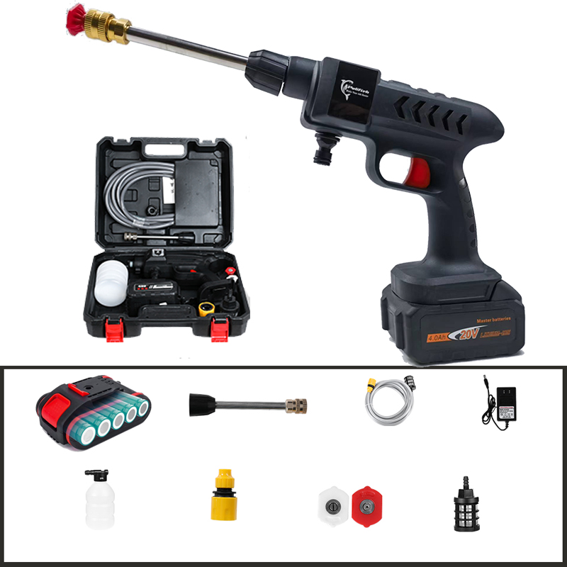 DRW122 High Pressure Car Washer Gun - 40BAR Portable Water Jet Cleaner with Foam Cannon