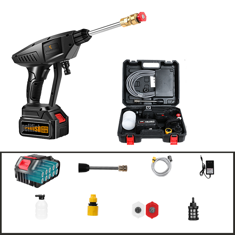 Wireless Lithium Battery High Pressure Car Washer - Portable Water Spray Gun for Car Washing