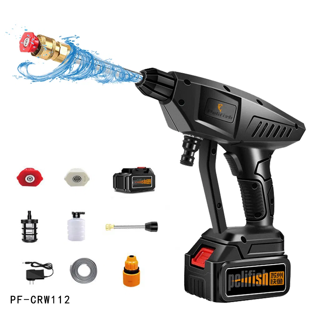 Wireless Lithium Battery High Pressure Car Washer - Portable Water Spray Gun for Car Washing