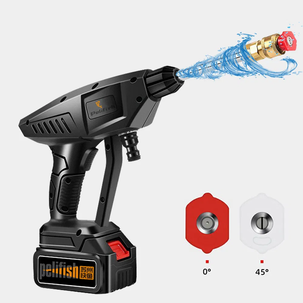 Wireless Lithium Battery High Pressure Car Washer - Portable Water Spray Gun for Car Washing