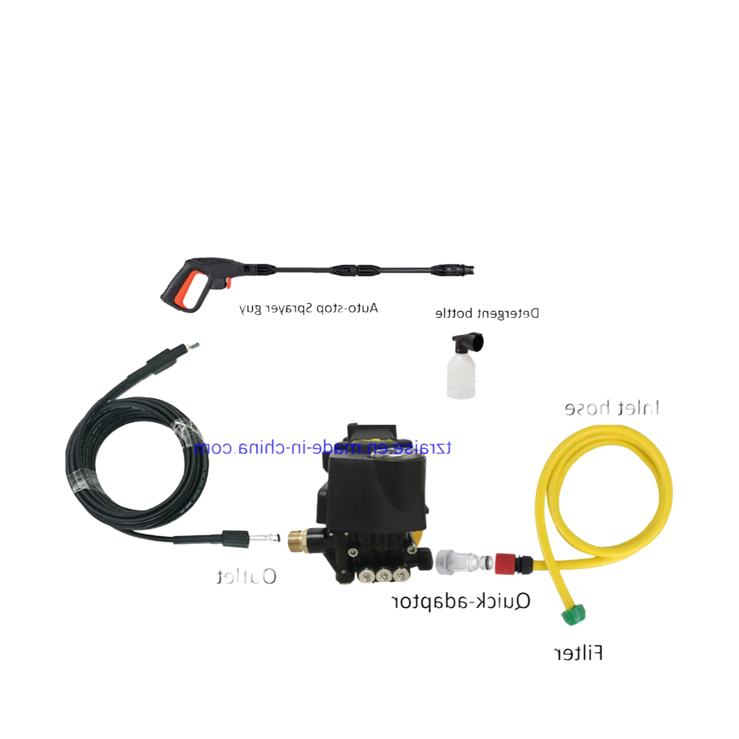 1600W High Pressure Electric Car Washer Machine - Portable Water Cleaning Tool for Home Use