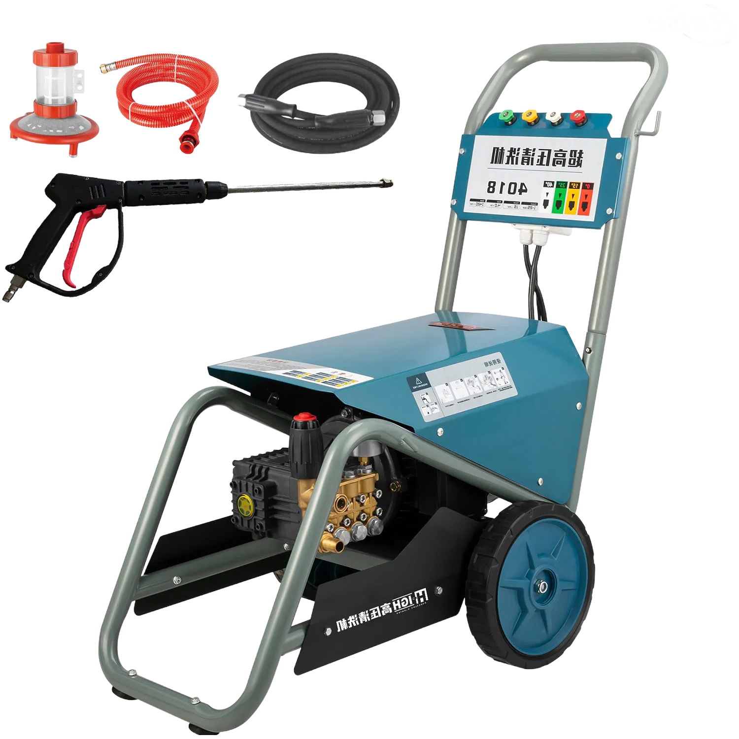 CE SGS Certified Movable Electric Pressure Washer with Fan-Shaped Nozzle 150Bar