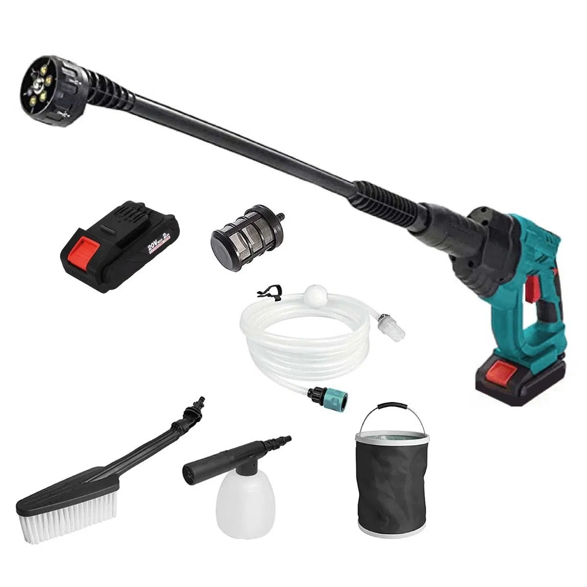 OEM 20V Lithium-Ion Battery Powered High Pressure Washer for Car Motorcycle Bicycle Cleaning