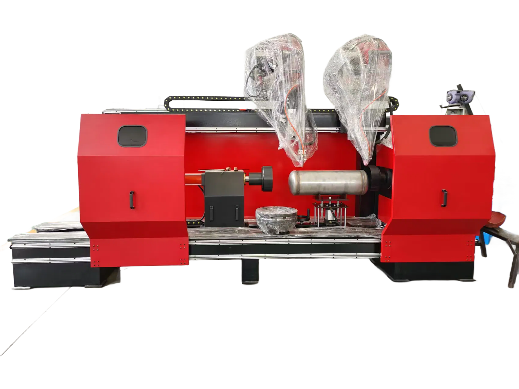 Industrial Circular Seam Welder with Dual Torches for Metal Pipes 40-400mm Diameter