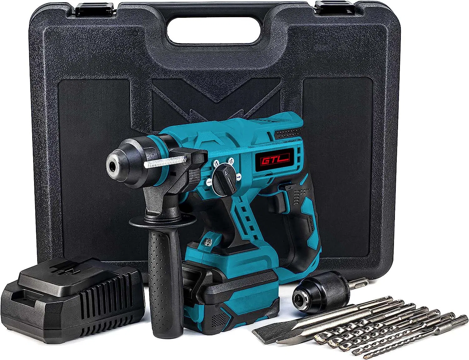 20V Brushless Cordless Hammer Drill with SDS Plus Chuck - High Power Rotary Hammer for Concrete Drilling