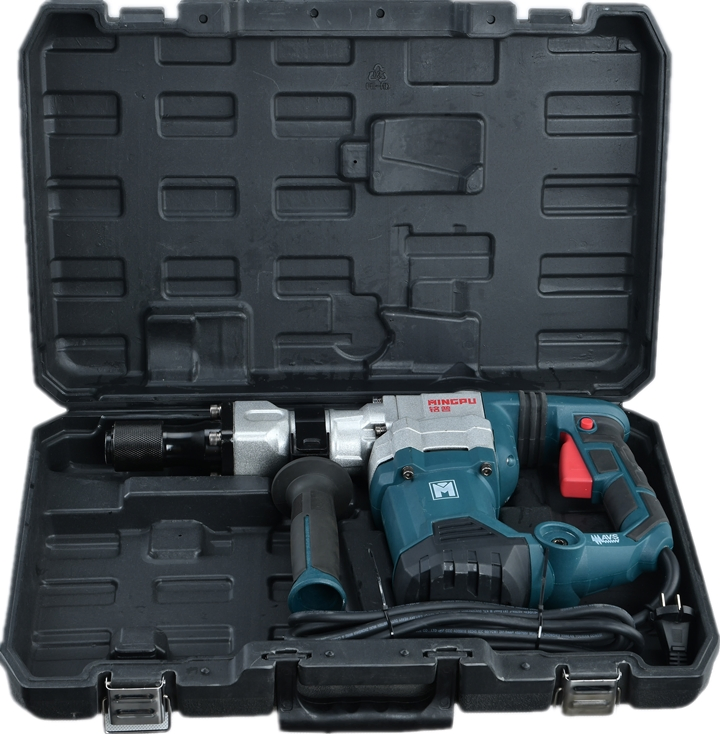 Professional 4100/min Impact Rate Demolition Hammer with Anti-Vibration System and Soft Grip