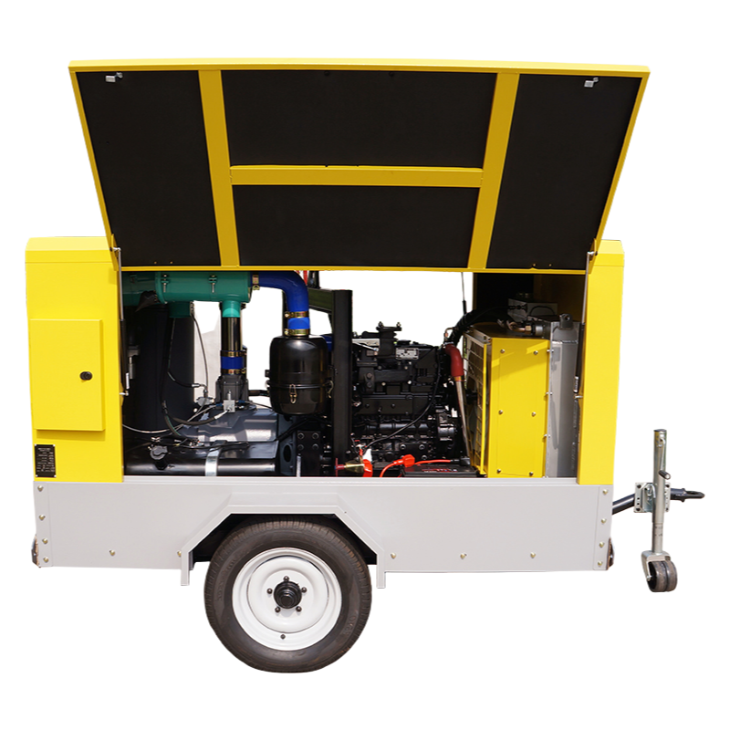 Diesel Powered Twin-Screw Air Compressor with Multi-Stage Filtration for Harsh Environments
