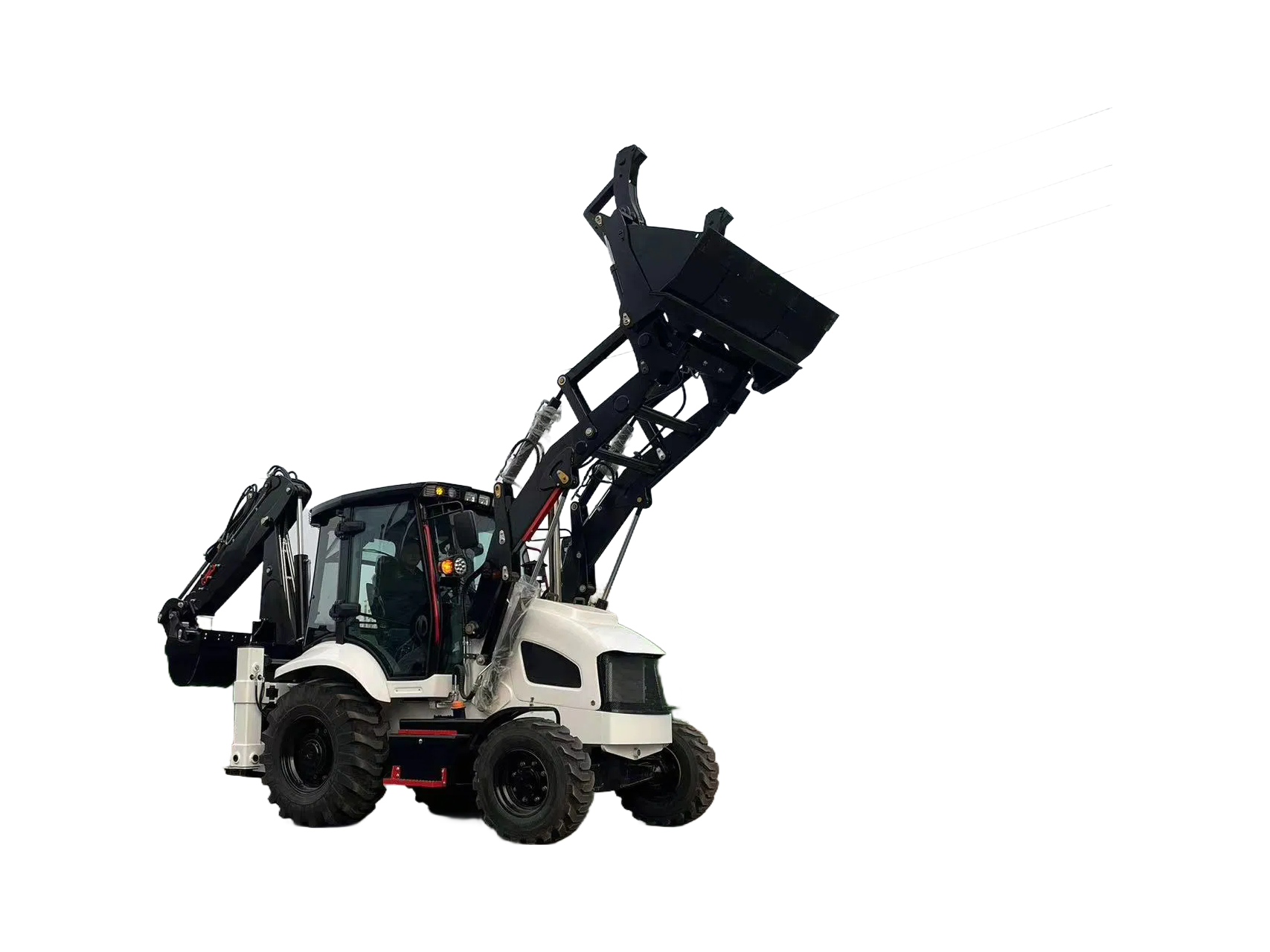 Factory Direct HZM 788-F(XC MG) Backhoe Loader with Hydraulic Transmission and 1 Year Warranty