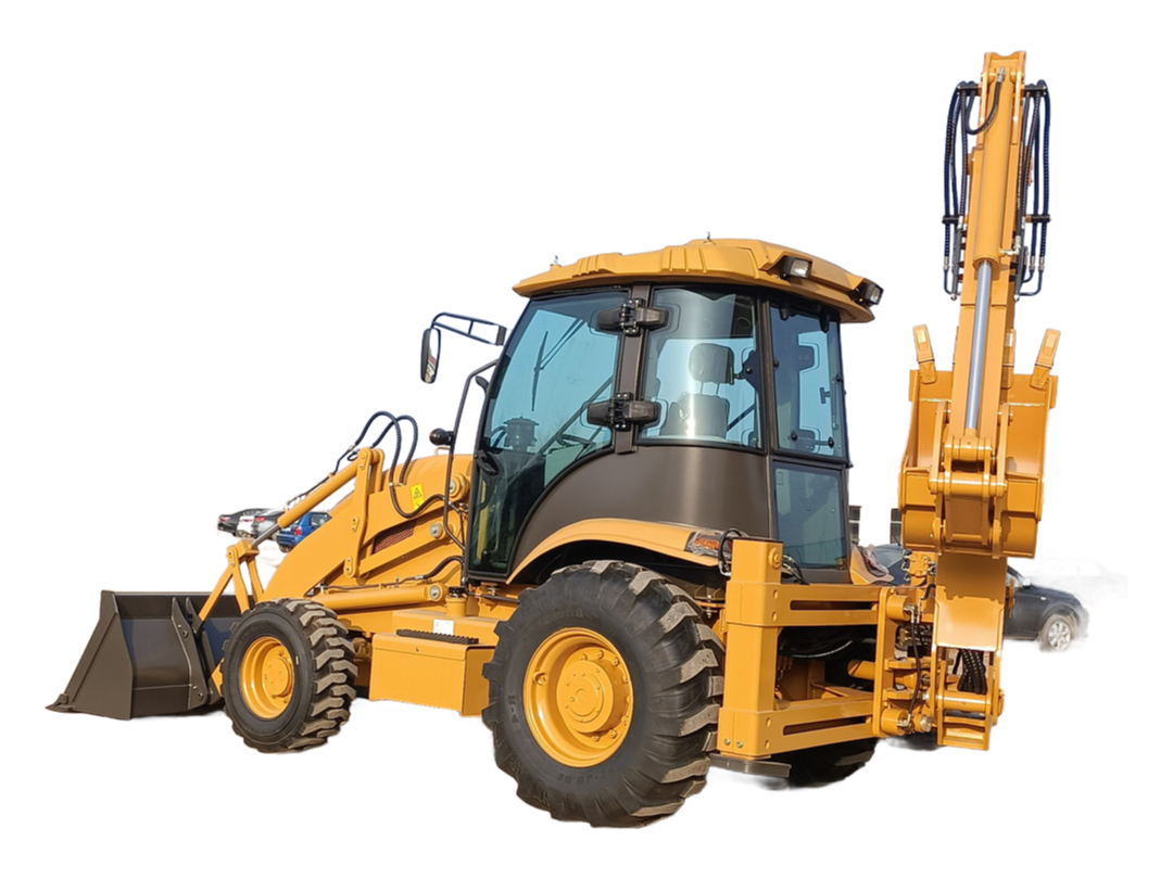 UR388 Mini Backhoe Loader 2.5 Ton Compact Garden Tractor with Hydraulic Transmission