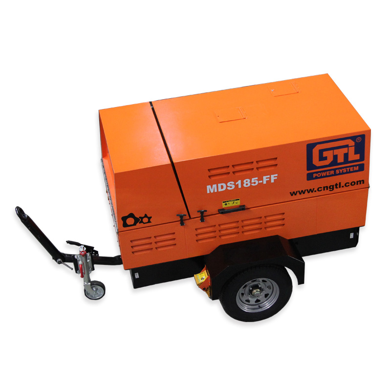 7bar 5.18m³/min MDS185-FF Portable Diesel Air Compressor with Vertical Oil Tank and 50°C Radiator