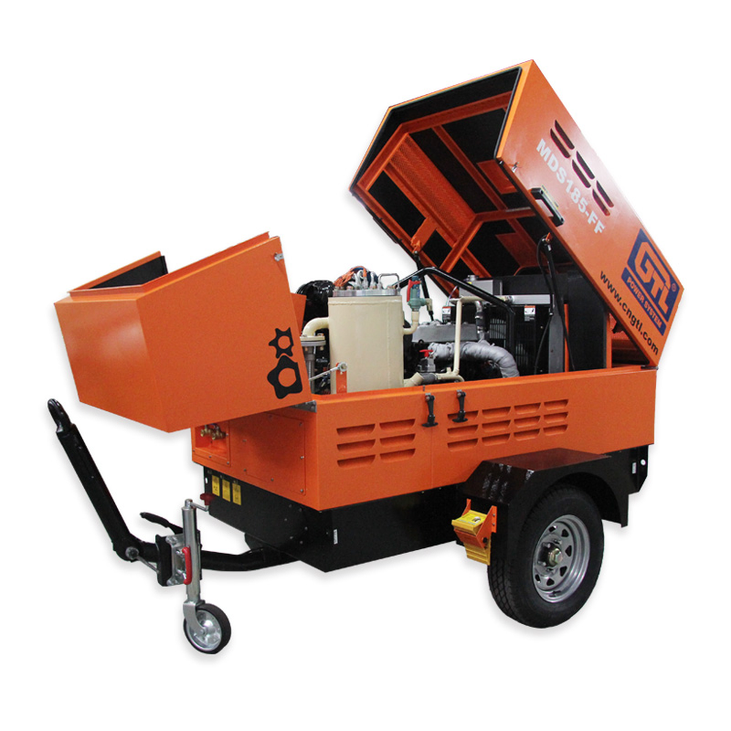 7bar 5.18m³/min MDS185-FF Portable Diesel Air Compressor with Vertical Oil Tank and 50°C Radiator