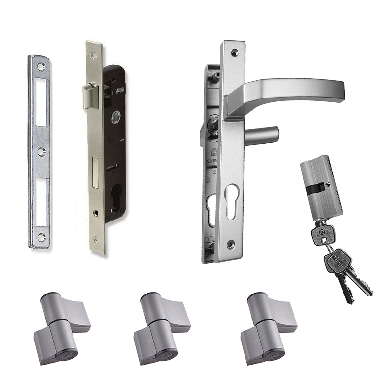 High Quality Aluminum Alloy Casement Door Single Point Lock Full Set Hardware for Windows and Doors