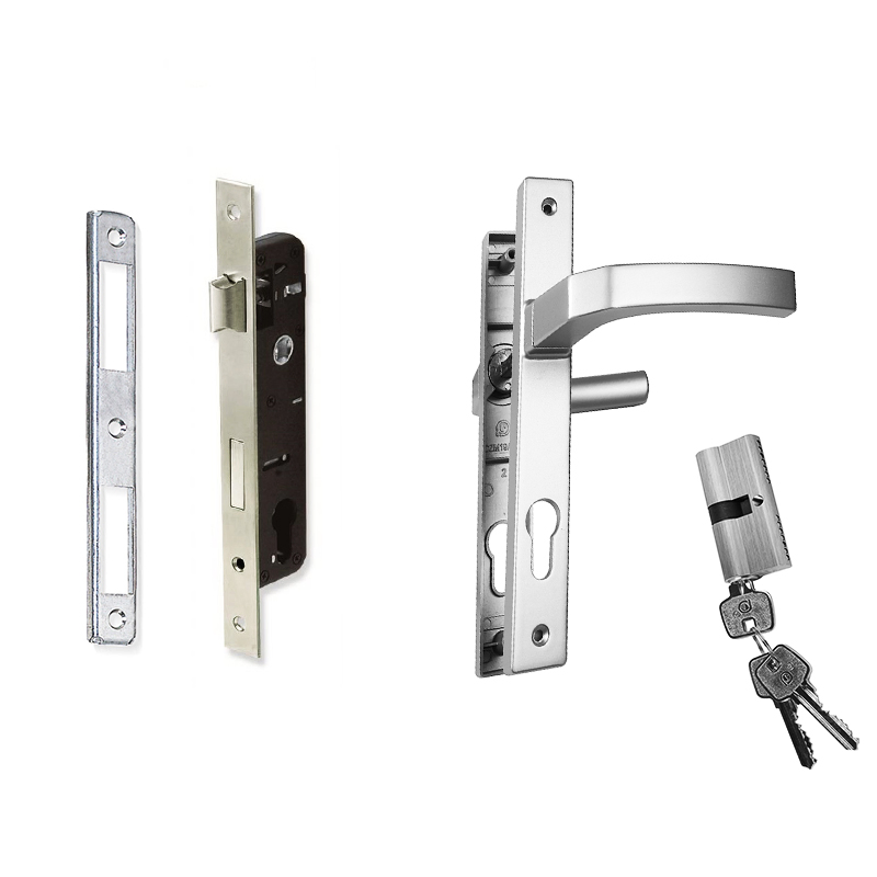 High Quality Aluminum Alloy Casement Door Single Point Lock Full Set Hardware for Windows and Doors