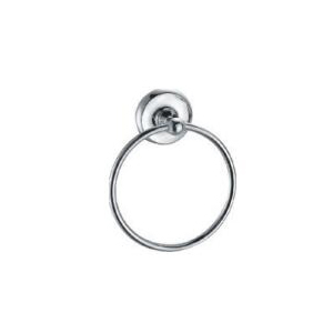 Polished Chrome Art Deco Bathroom Fixtures - Durable Stainless Steel Towel Rings & Tissue Box Holders