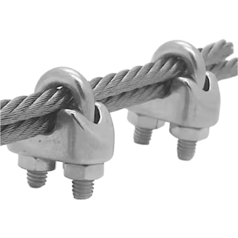 DIN741 Malleable Iron Wire Rope Clips for Fencing and Handrails with Easy Installation