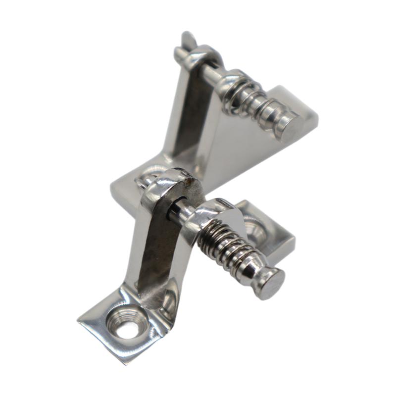 Heavy Duty 316 Stainless Steel Bimini Top Deck Hinge with Quick Release Pins for Marine Use