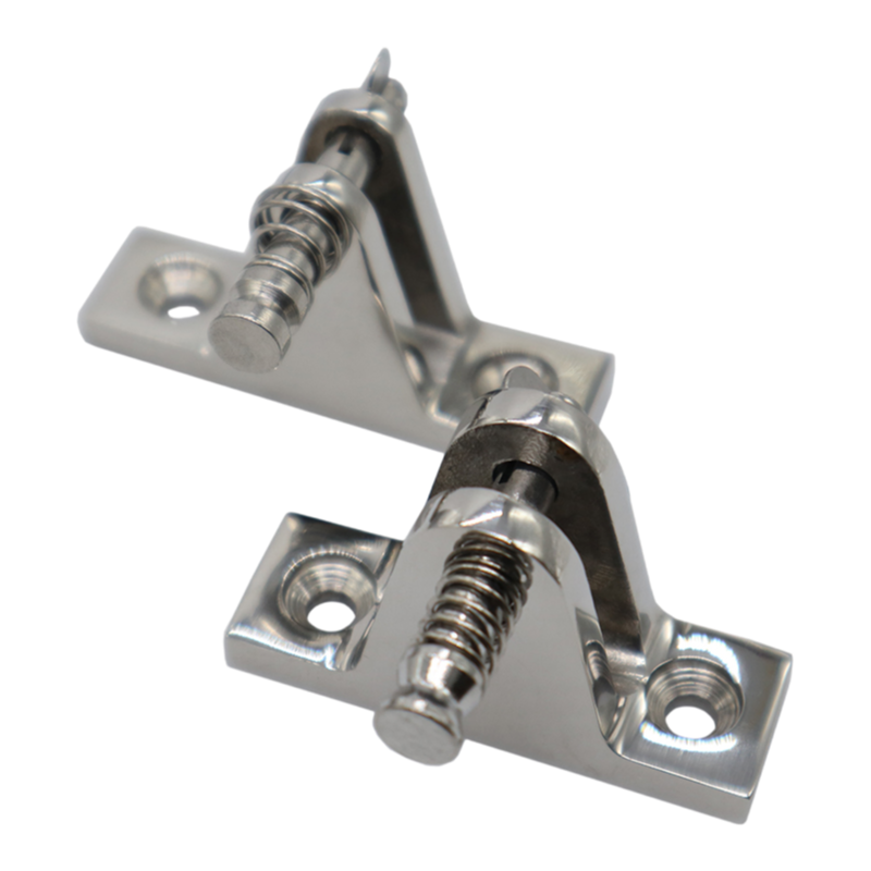 Heavy Duty 316 Stainless Steel Bimini Top Deck Hinge with Quick Release Pins for Marine Use