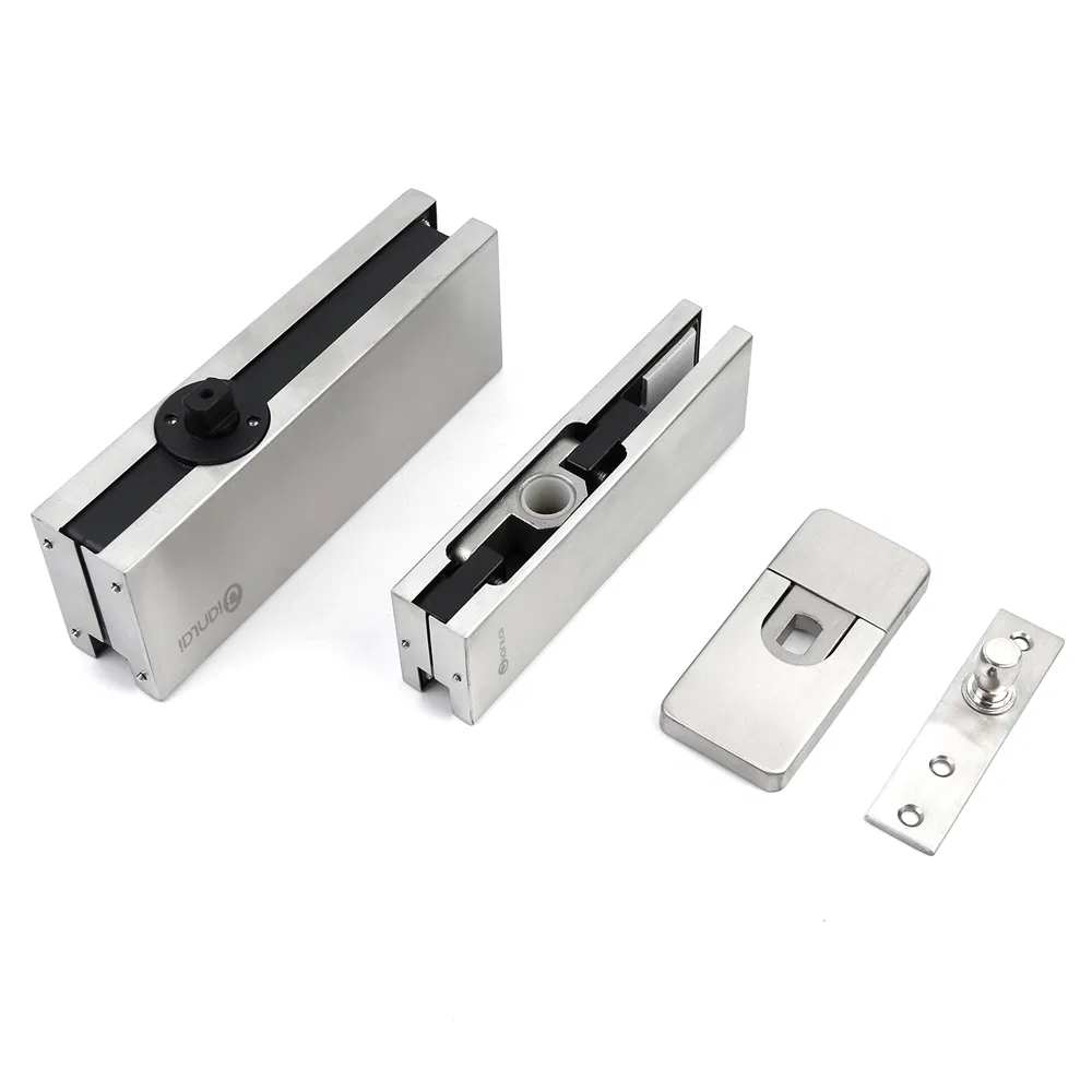 High Quality Stainless Steel 304 Frameless Glass Door Top Pivot Hinge with Patch Fitting