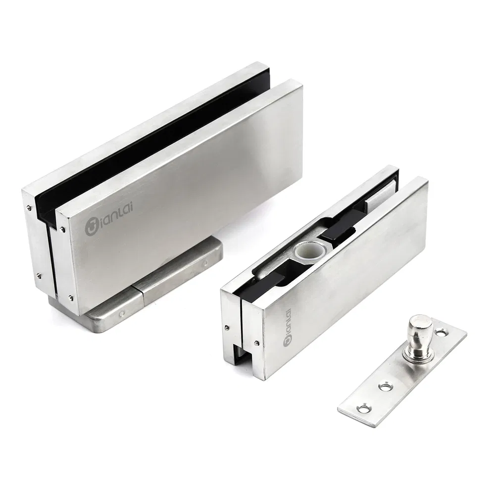 High Quality Stainless Steel 304 Frameless Glass Door Top Pivot Hinge with Patch Fitting