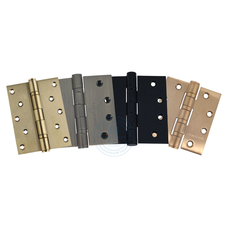 Matte Black Nickel Plated Door Hinge with Square or Round Corner Options for Custom Orders