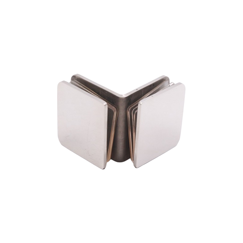 Factory Direct Stainless Steel Glass Clamp - 90 Degree Angle Fitting for 8-10mm Toughened Glass