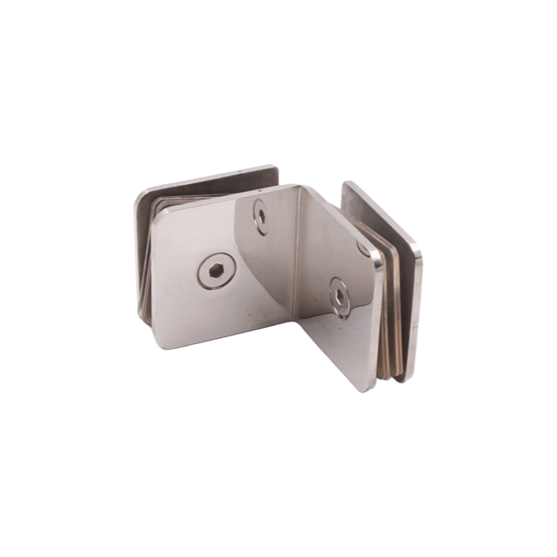 Factory Direct Stainless Steel Glass Clamp - 90 Degree Angle Fitting for 8-10mm Toughened Glass